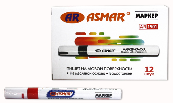 Маркер-краска красная 'ASMAR', AR-1501;КРАСНАЯ