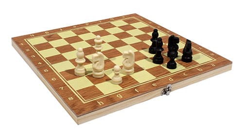 Шахматы MILAND деревянные (поле- 24 см.), фигуры из пластика арт. Р00039М