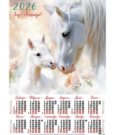 Календарь листовой А3, (2027), дизайн ассорти, (1 шт;уп),10122;10139