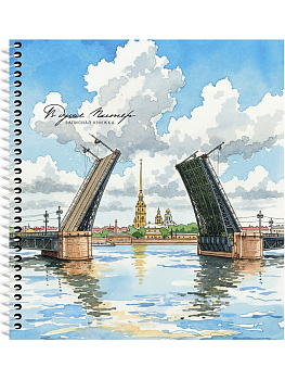 Записная книжка А6 80л. В ДУШЕ ПИТЕР, цветная спираль, ЗК80-0755