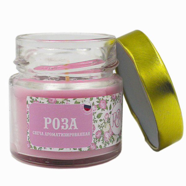 Свеча в банке РСМ , Роза, 3505004