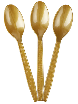 Ложки, Золото, 15 см, 10 шт. в упак.